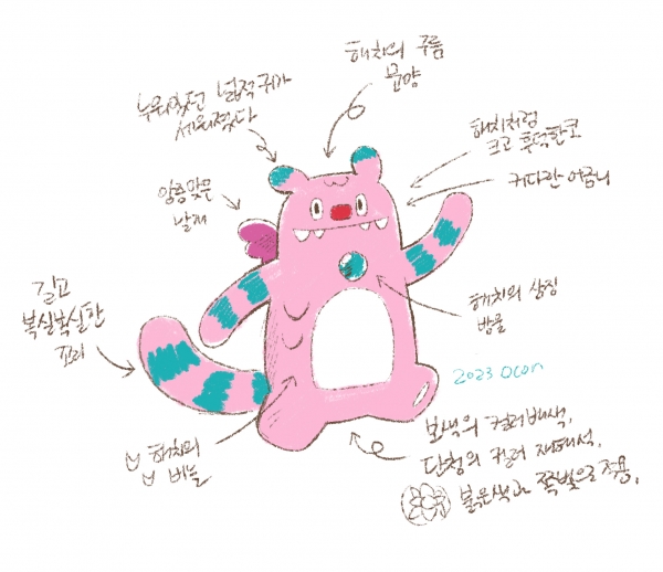 서울시 캐릭터 '해치' 스케치 이미지